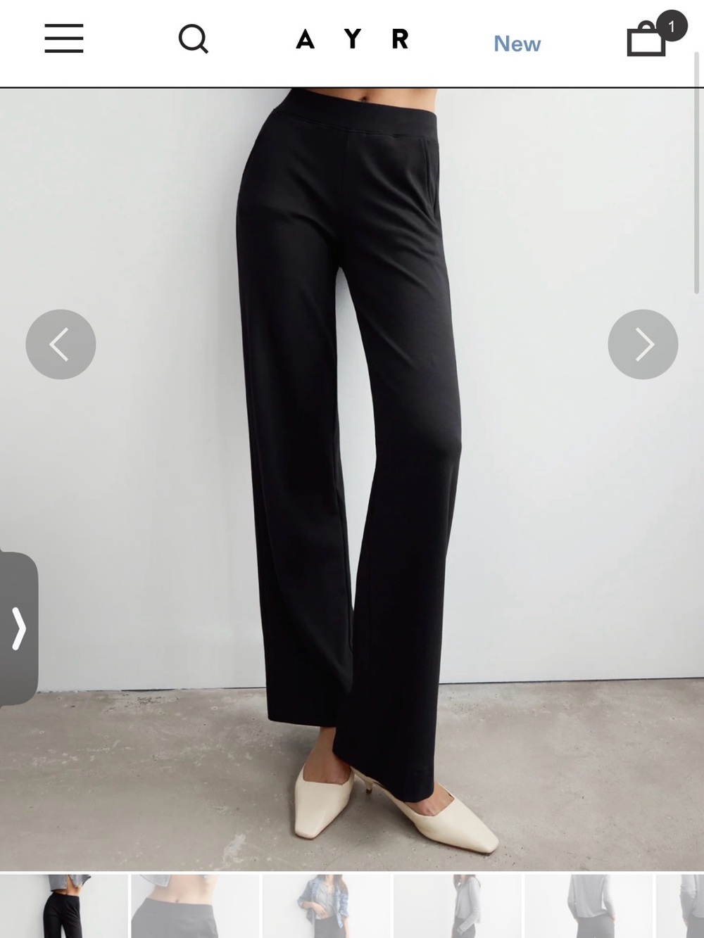 AYR High Hopes - Black Wide-Leg Ponte Pants